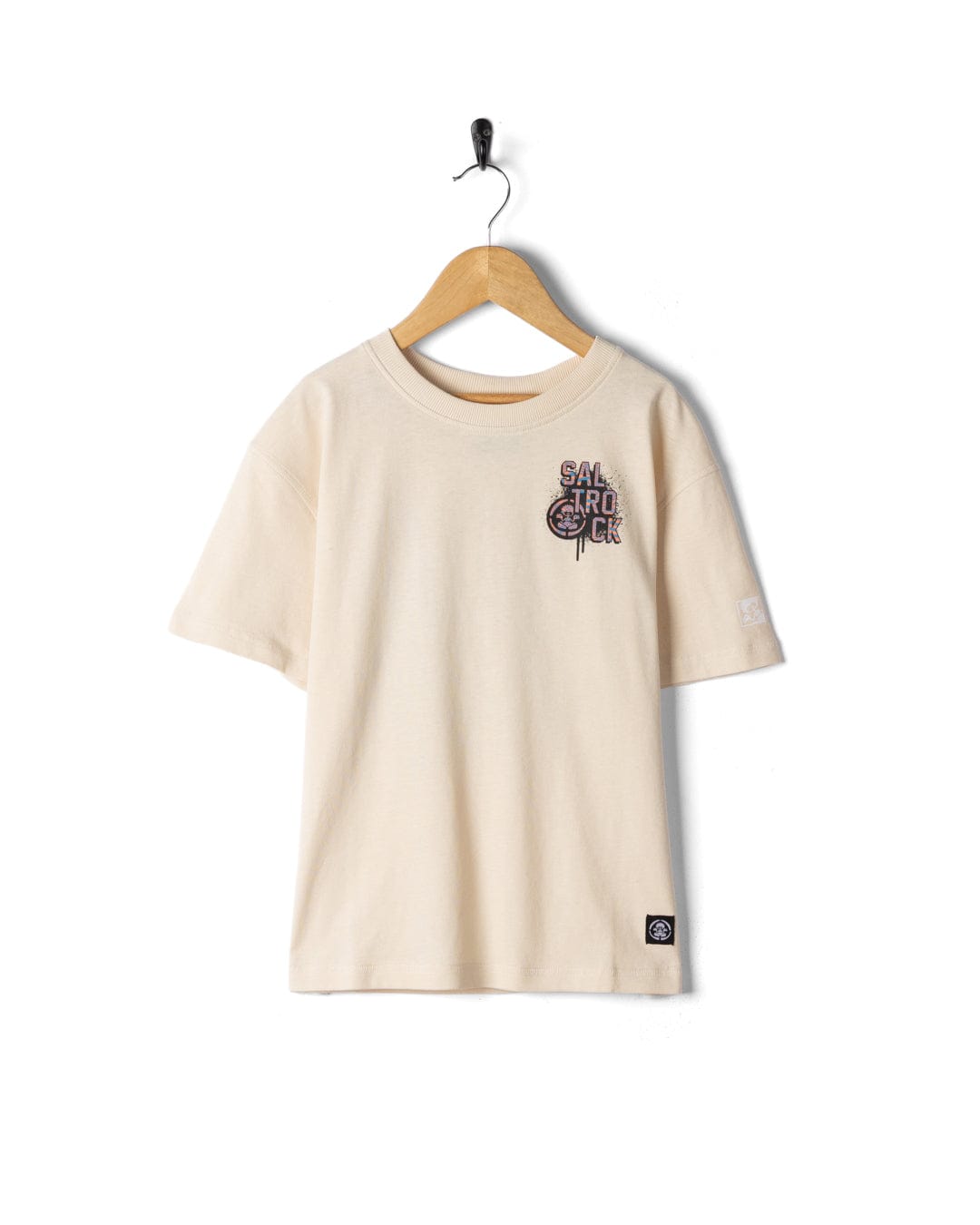 Skateboarder Glitch - Kids Oversized Short Sleeve T-Shirt - Cream