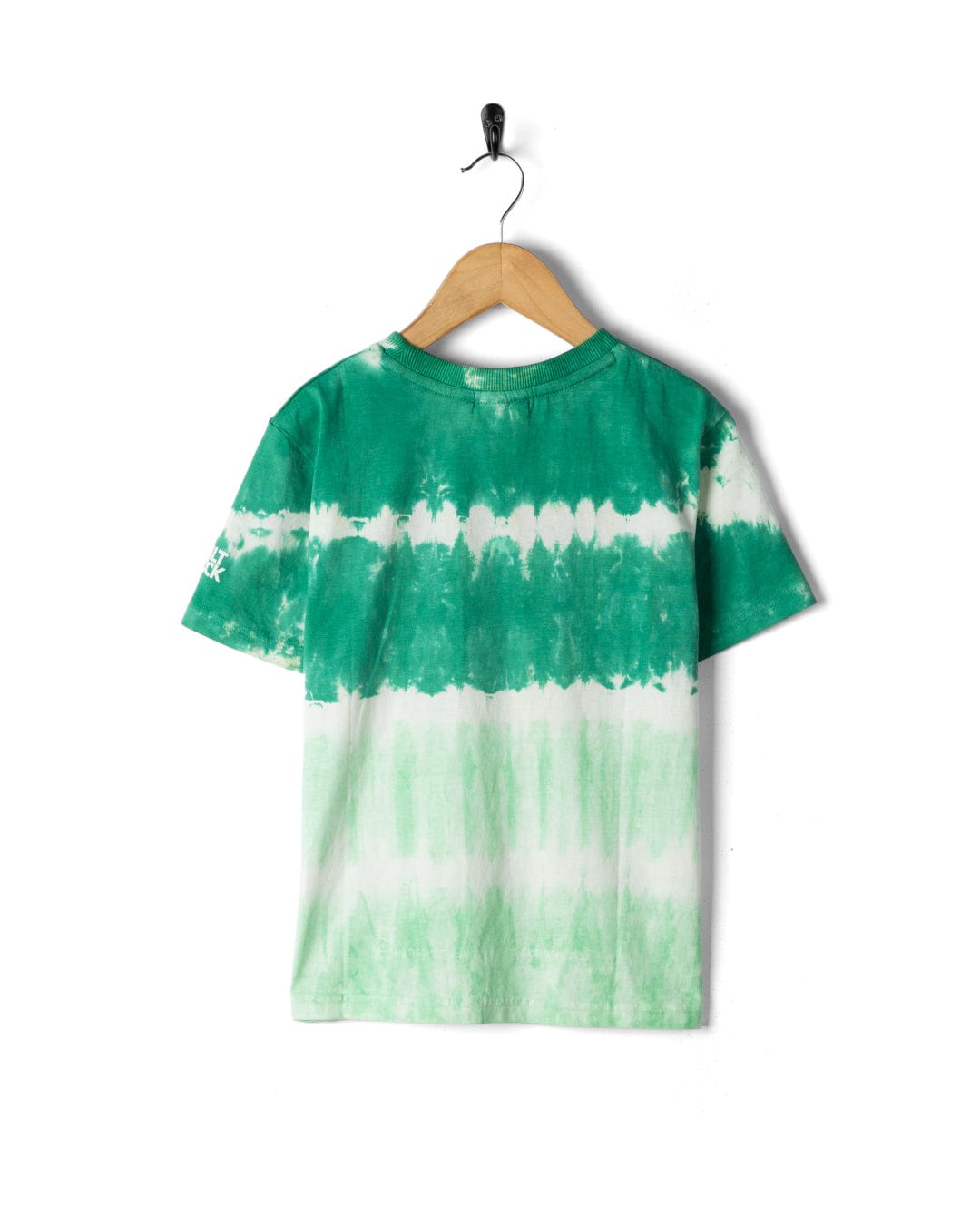 Arched Logo - Kids Short Sleeve Tie Dye T-Shirt - Green