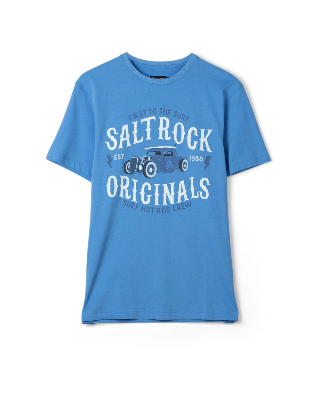 Hot Rod Crew Short Sleeve Tee in Bright Blue