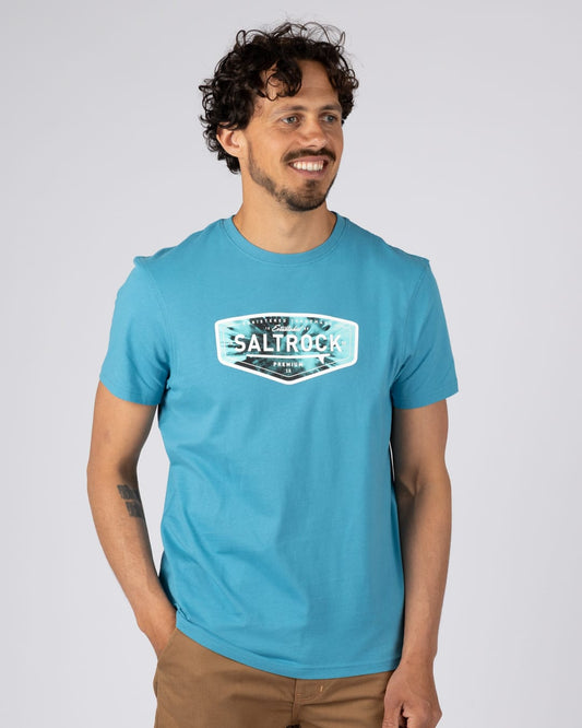 Endless Tie Dye Mens Short Sleeve Tee in Bright Blue