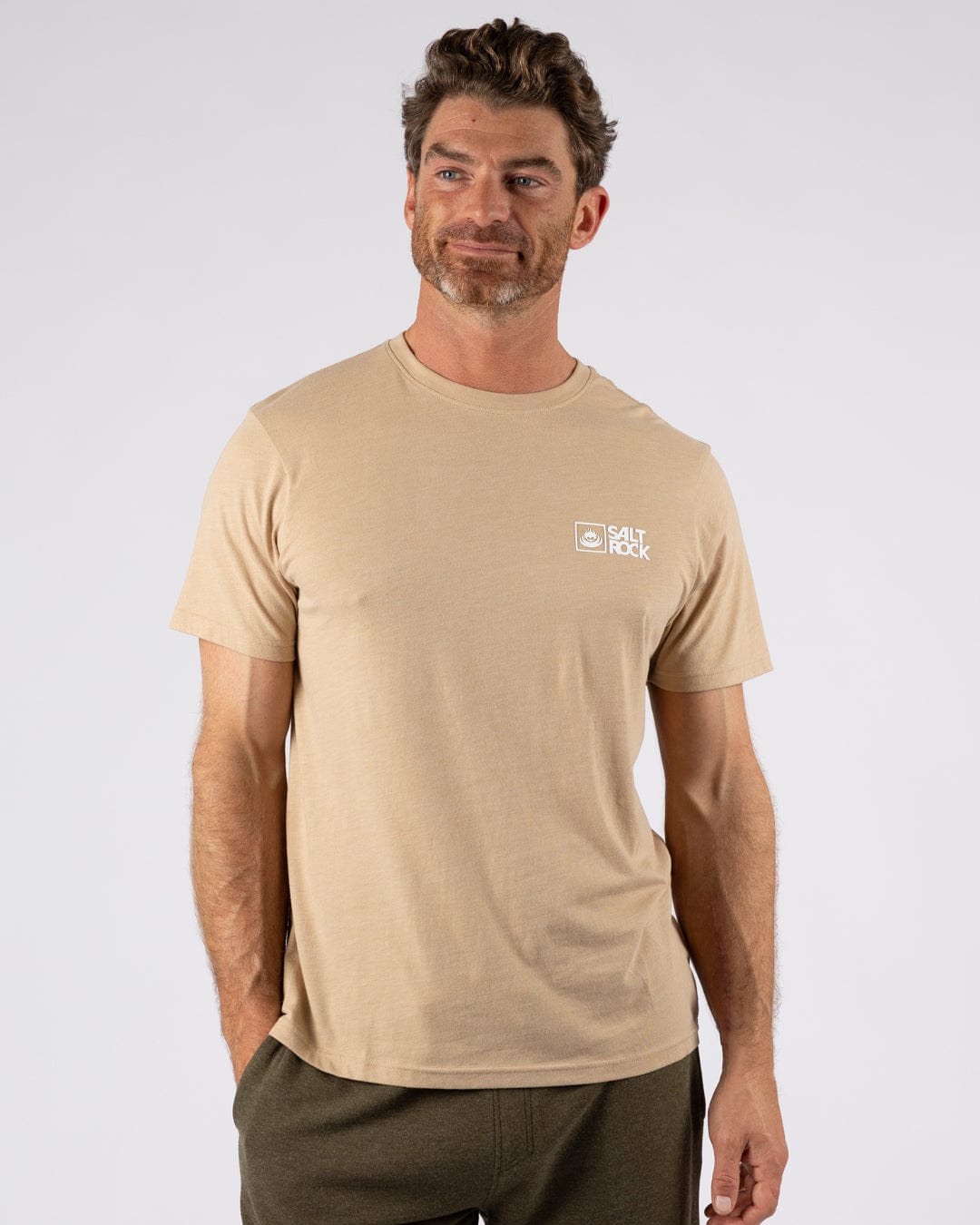Saltrock Original - Mens Short Sleeve T-Shirt - Beige