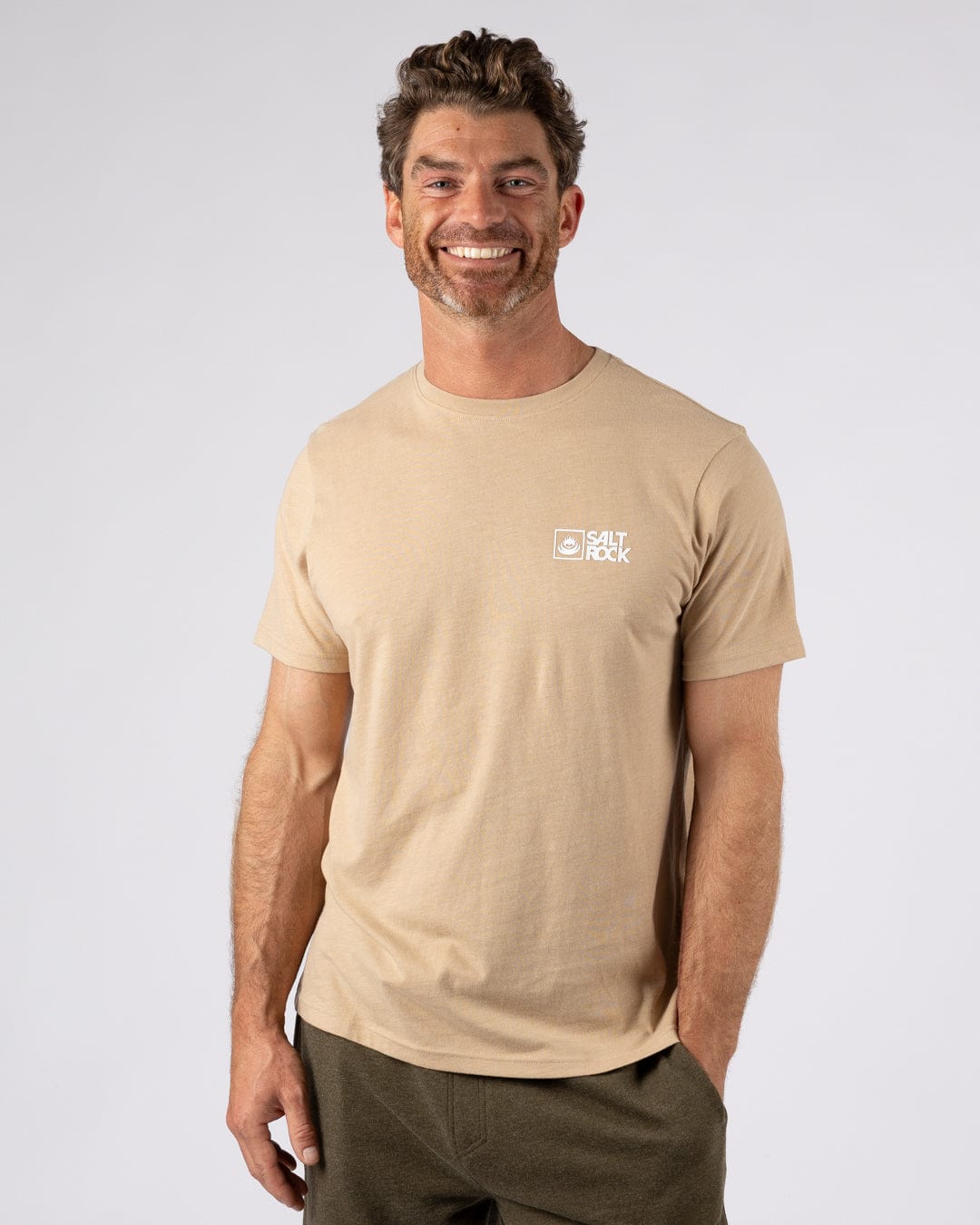 Saltrock Original - Mens Short Sleeve T-Shirt - Beige