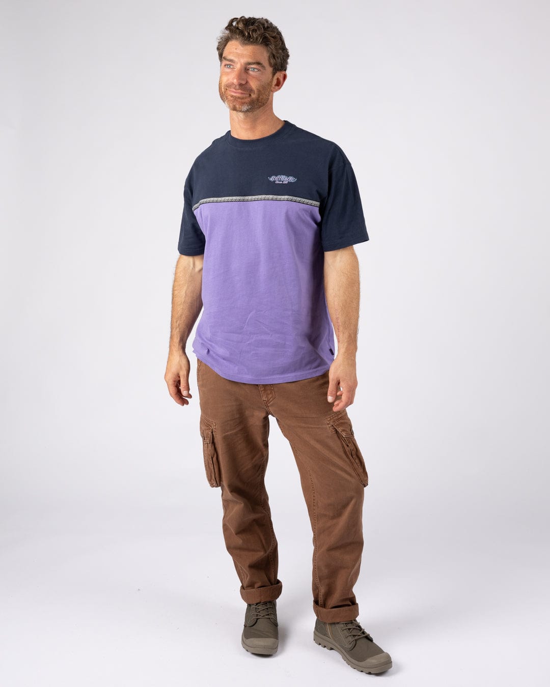 Heritage Logo - Mens Short Sleeve T-Shirt - Purple