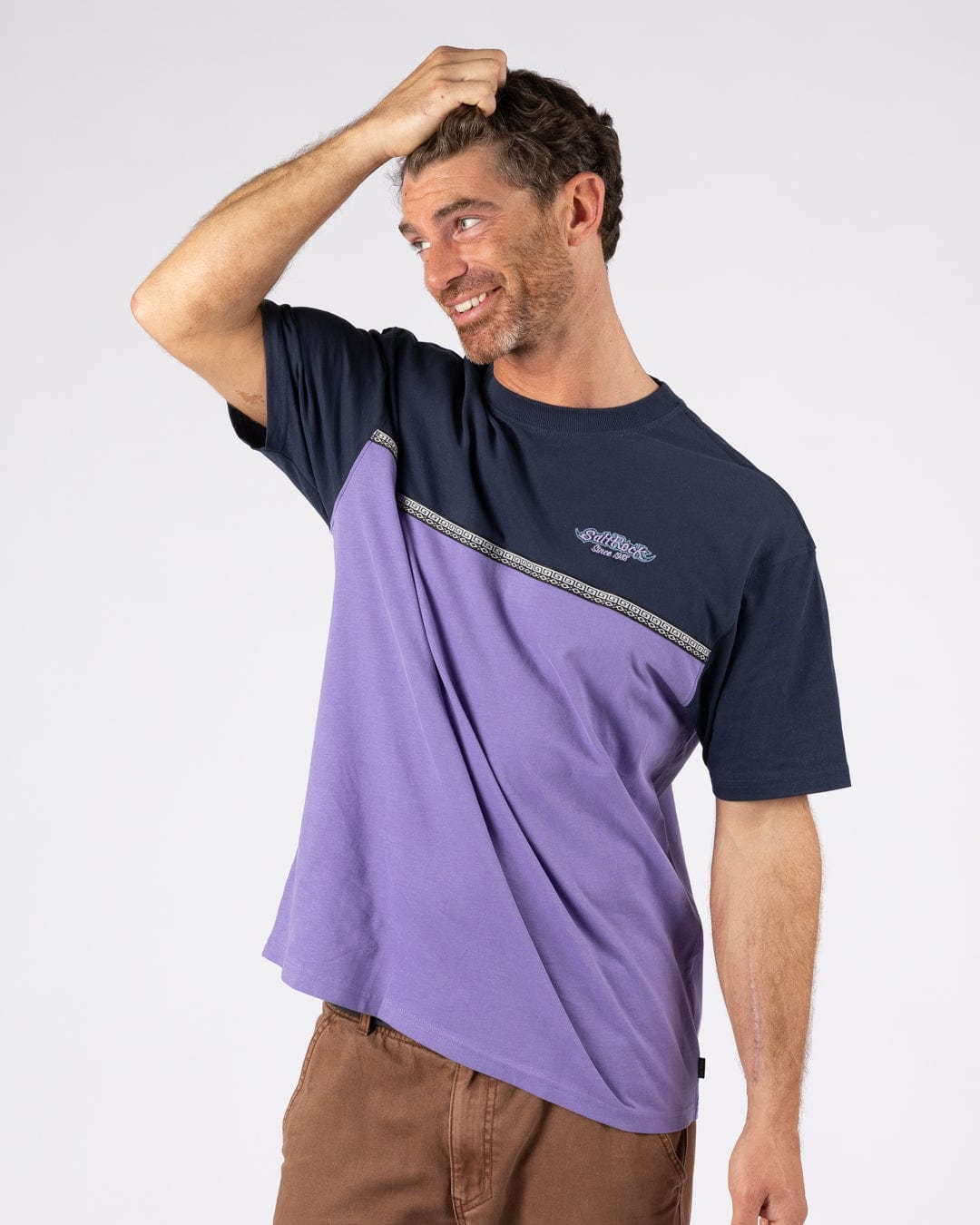 Heritage Logo - Mens Short Sleeve T-Shirt - Purple