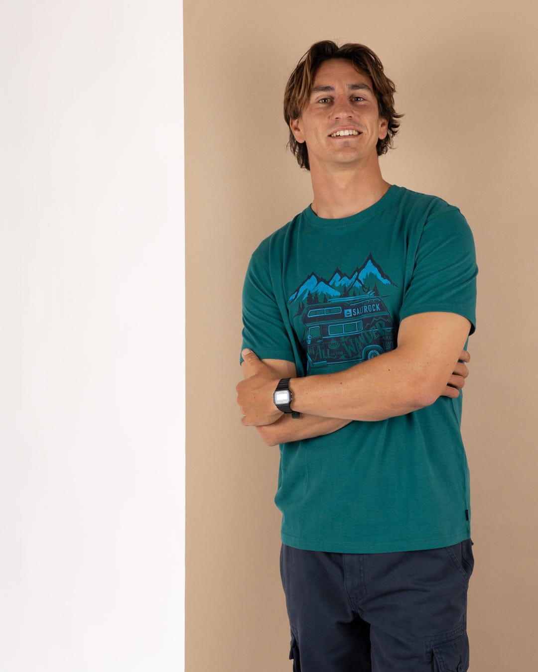 Lost Van - Mens Short Sleeve T-Shirt - Teal