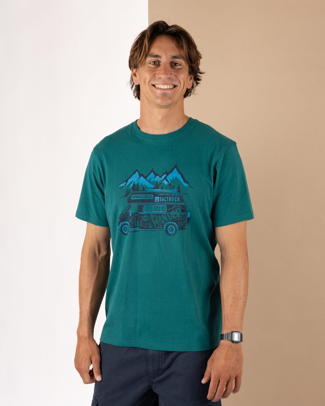 Lost Van - Mens Short Sleeve T-Shirt - Teal