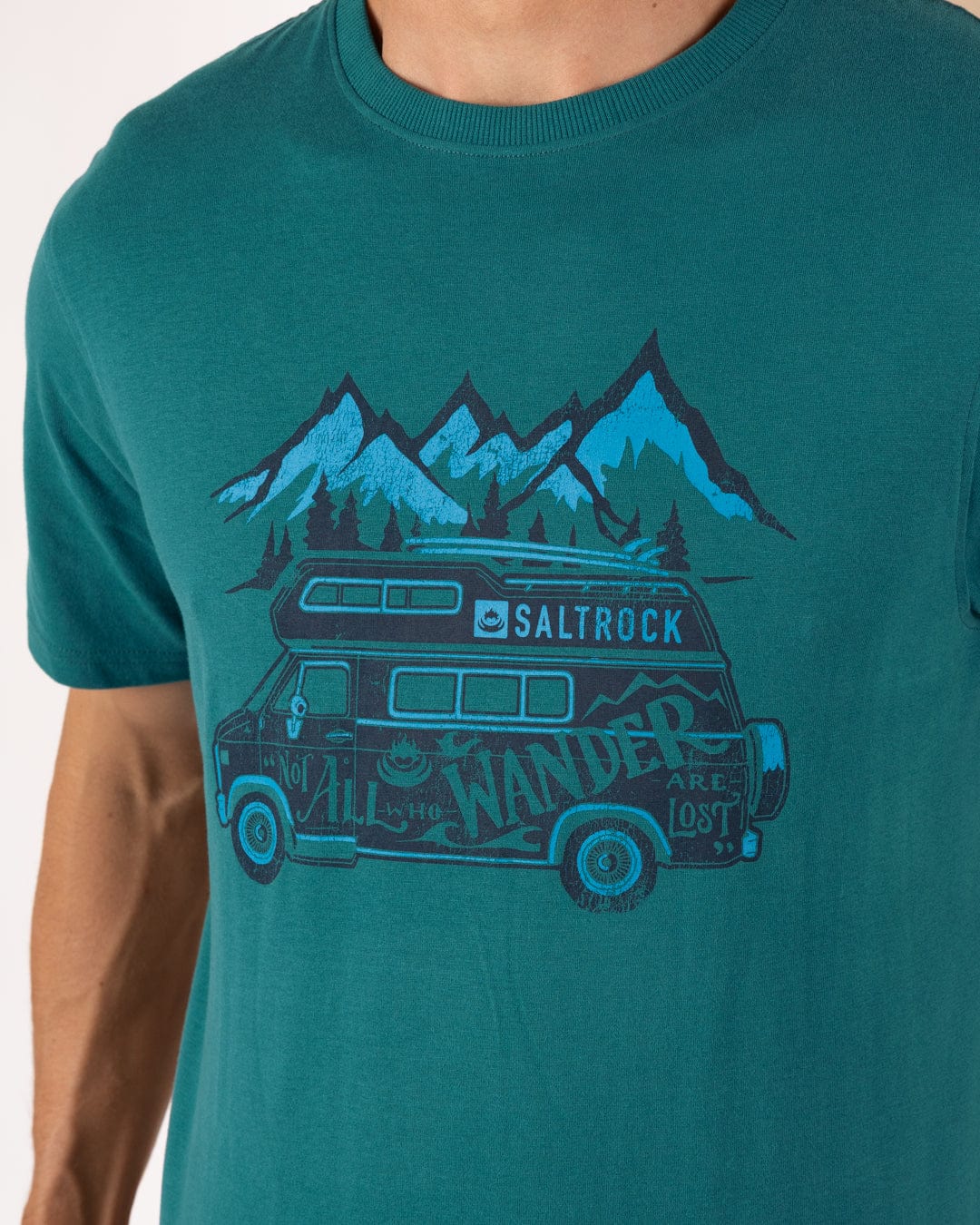 Lost Van - Mens Short Sleeve T-Shirt - Teal