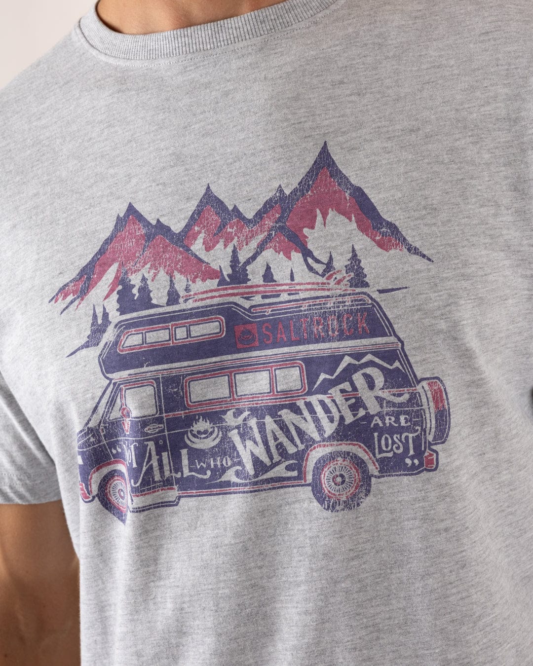 Lost Van - Mens Short Sleeve T-Shirt - Grey