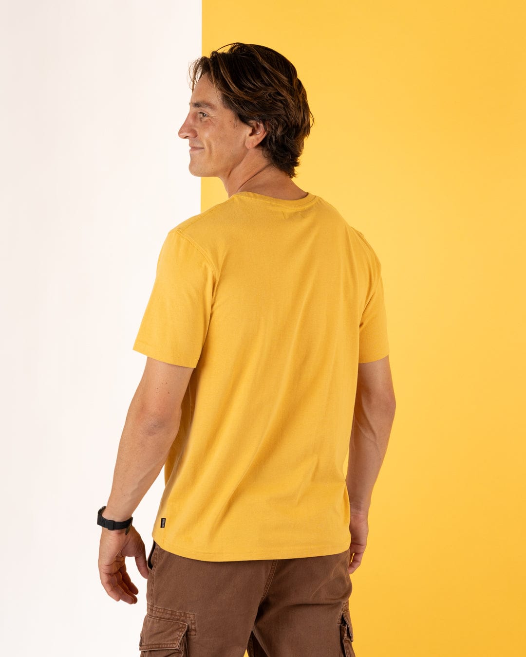 Uplands - Mens Short Sleeve T-Shirt - Yellow