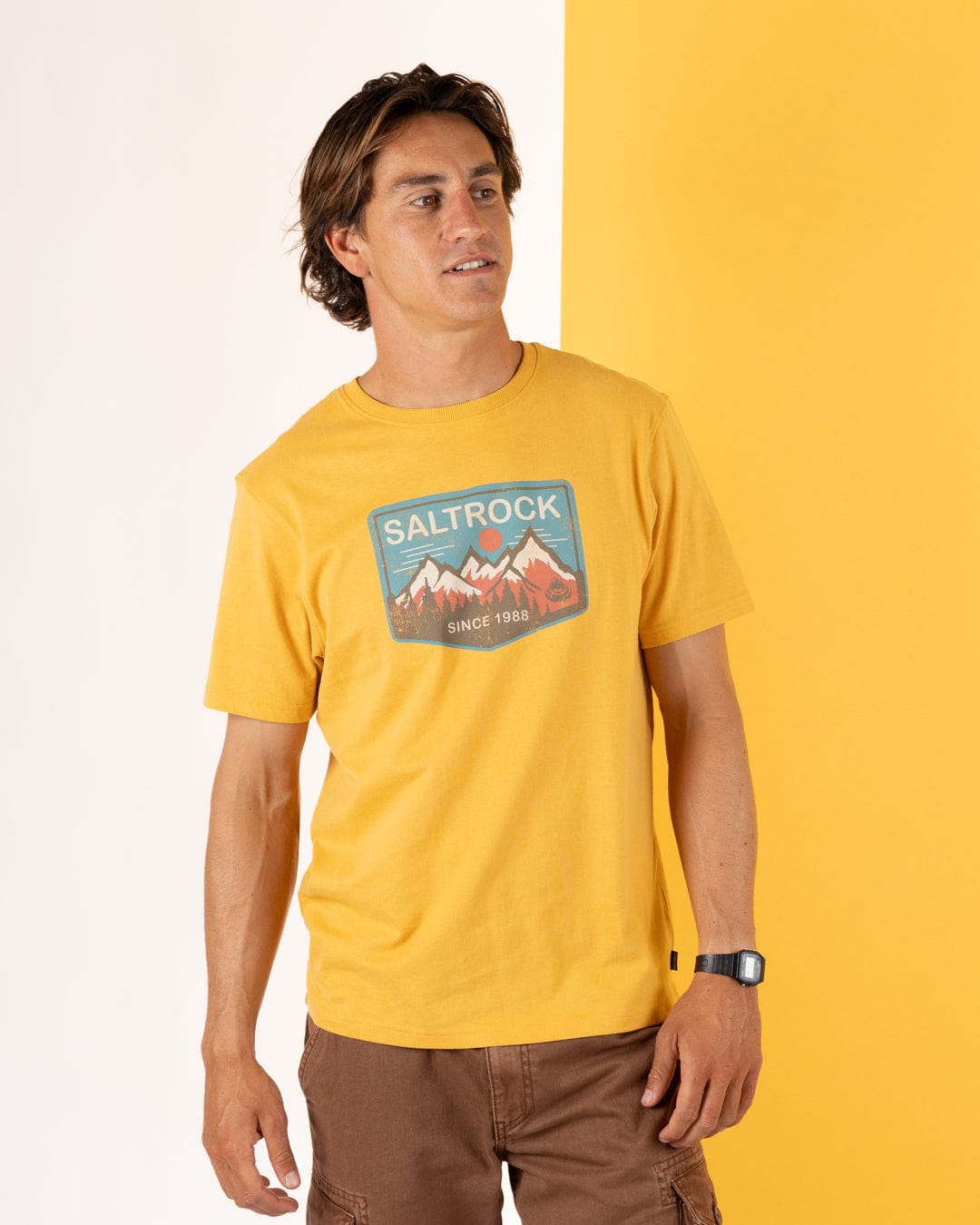Uplands - Mens Short Sleeve T-Shirt - Yellow