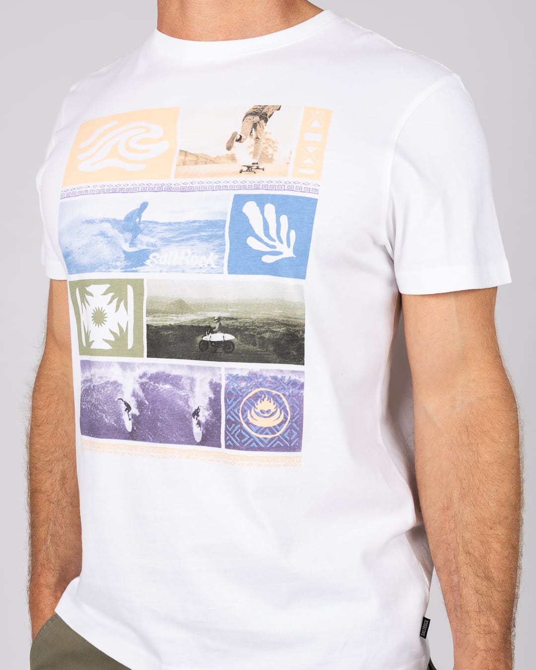 Beach Break Mens Short Sleeve T-Shirt in White