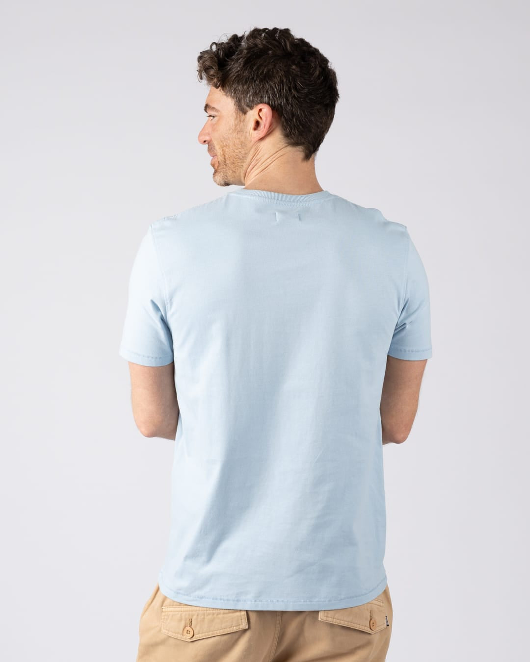 Mermaid Rise Mens Short Sleeve T-Shirt in Light Blue