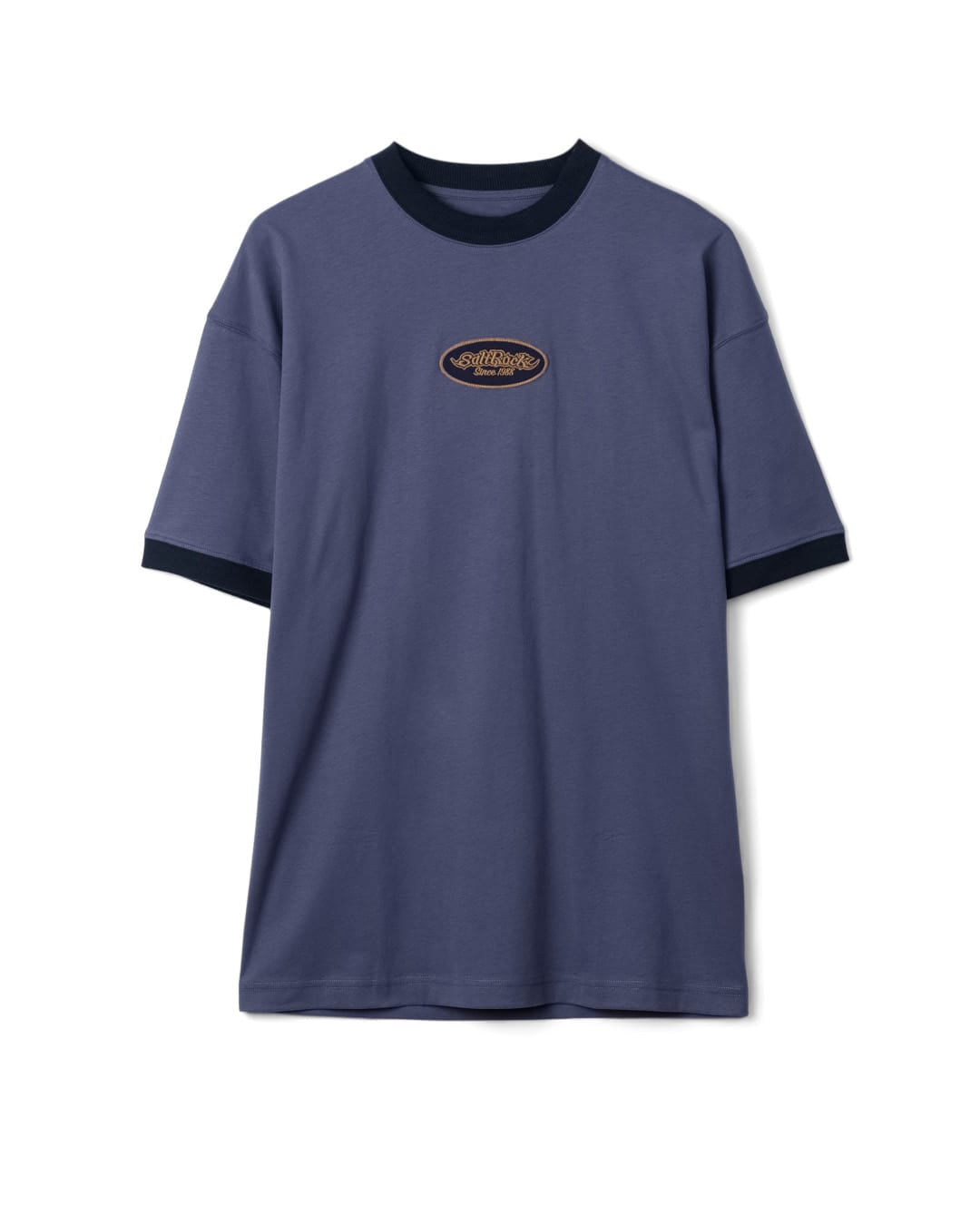 Oval Logo Mens Oversized T-Shirt In Blue