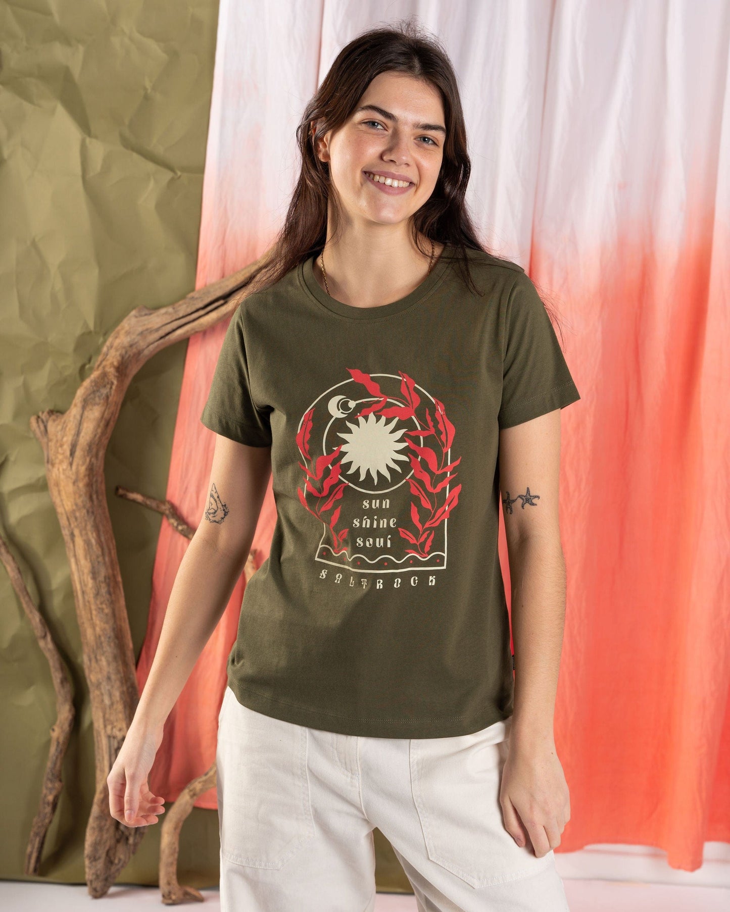 Sunshine Soul - Womens Short Sleeve T-Shirt - Green
