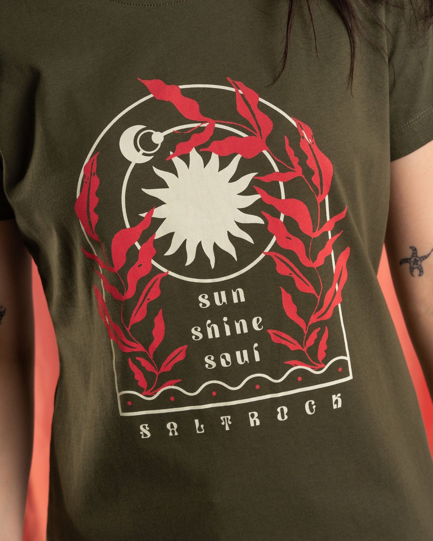 Sunshine Soul - Womens Short Sleeve T-Shirt - Green