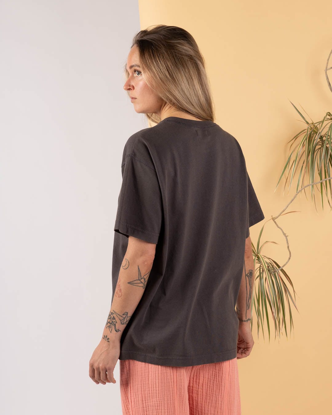 Summer Solstice - Womens Oversized Short Sleeve T-Shirt - Dark Grey