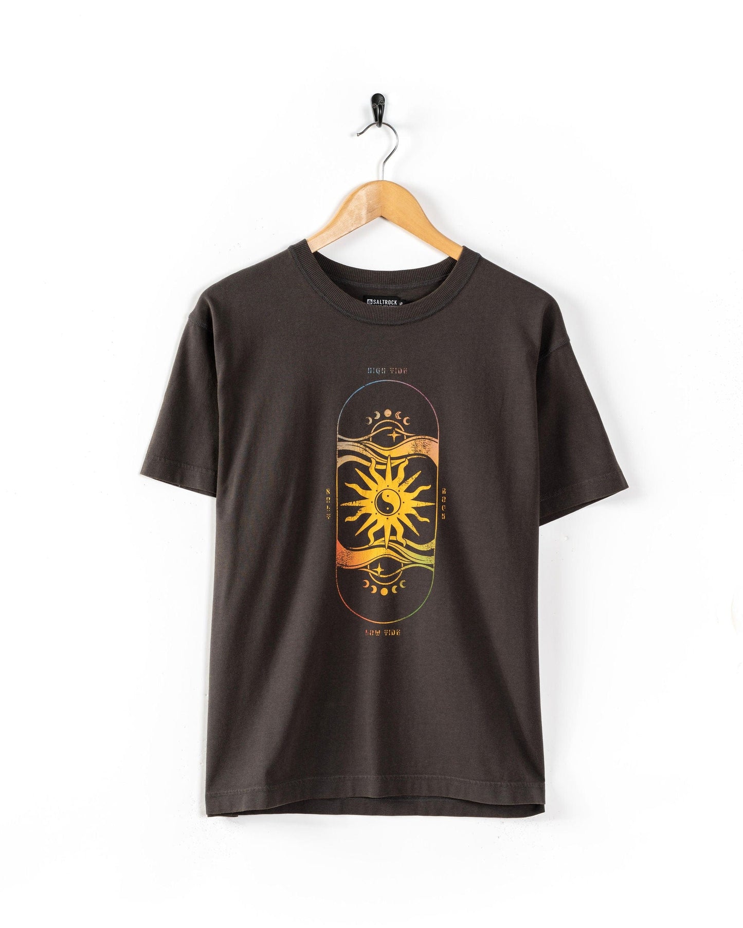 Summer Solstice - Womens Oversized Short Sleeve T-Shirt - Dark Grey