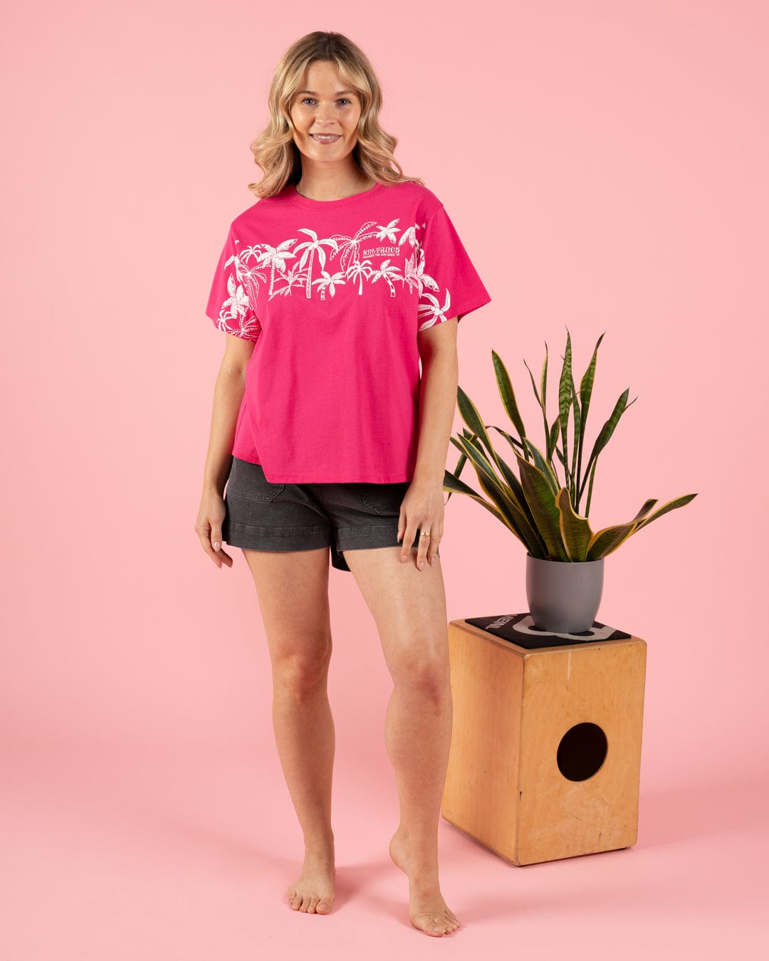 Palmer - Womens Boxy T-Shirt - Pink