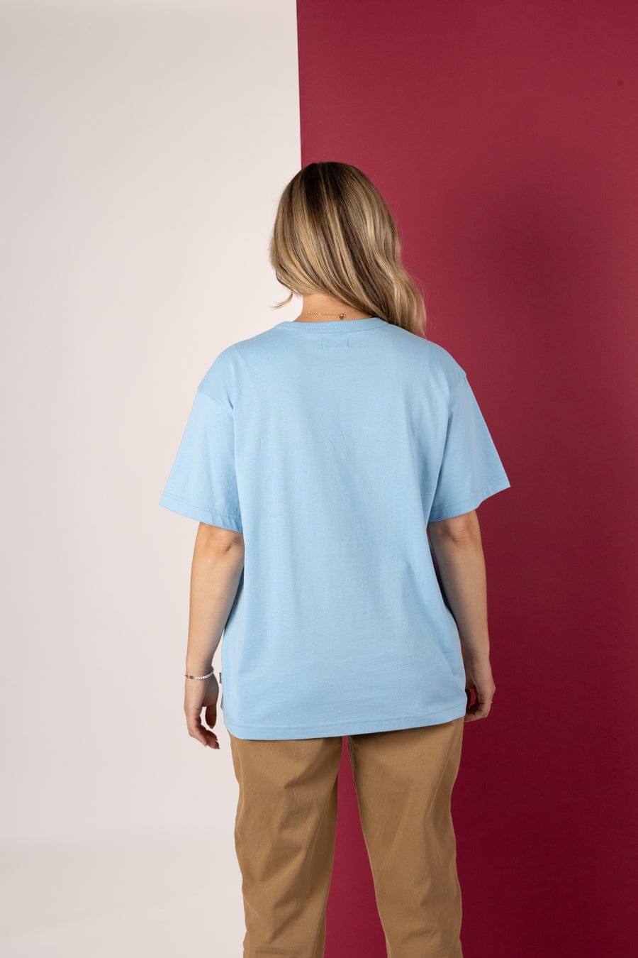 Horizon - Womens Oversized Short Sleeve T-Shirt - Light Blue