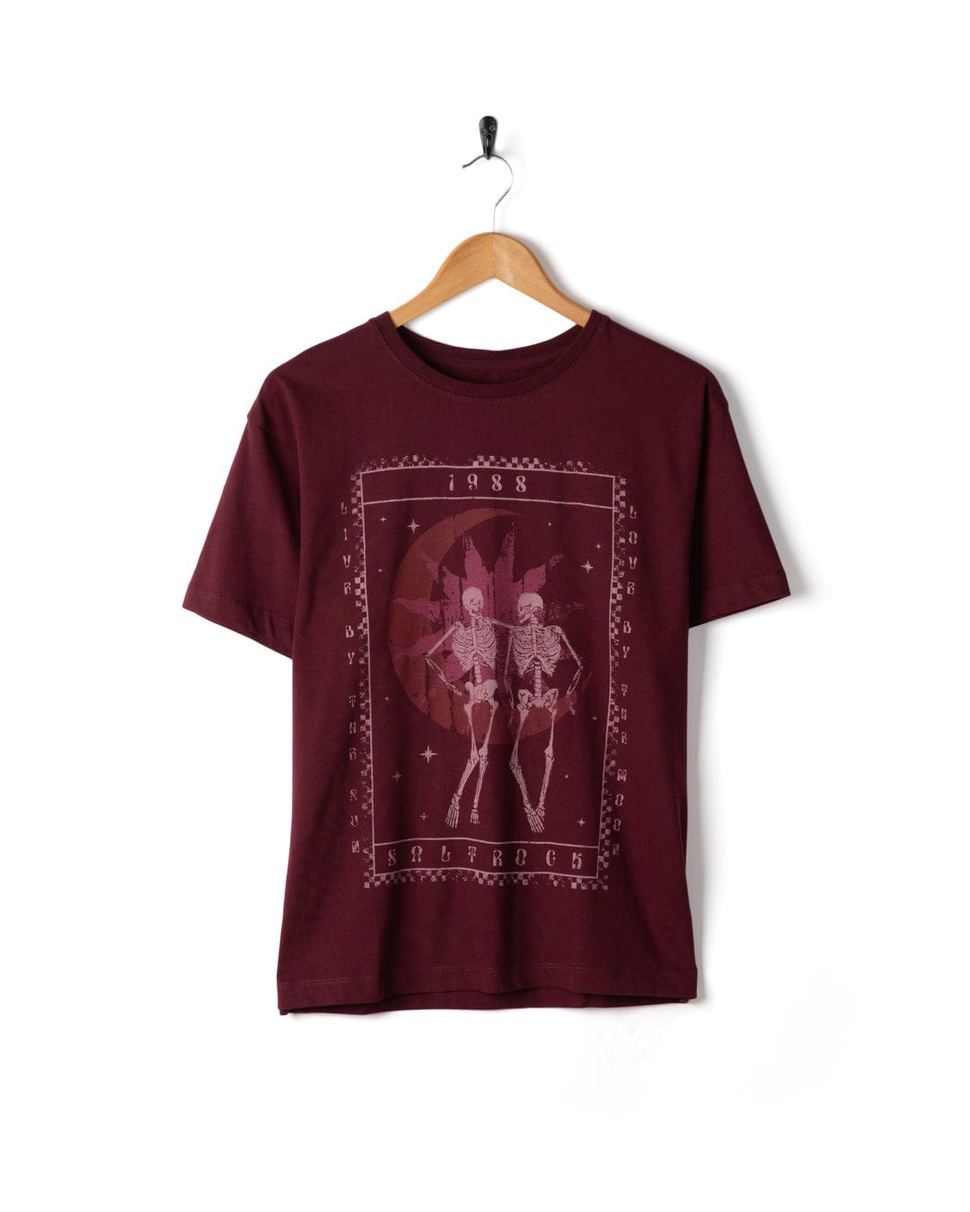 Tarot Moon - Womens Oversized Short Sleeve T-Shirt - Dark Purple
