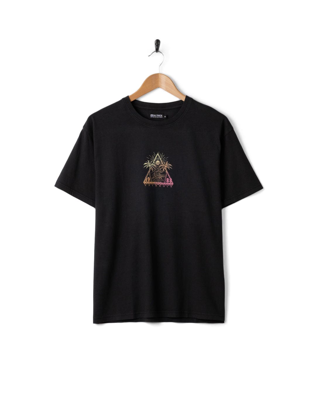 Free Wave Gradient - Womens Oversized Short Sleeve T-Shirt - Black