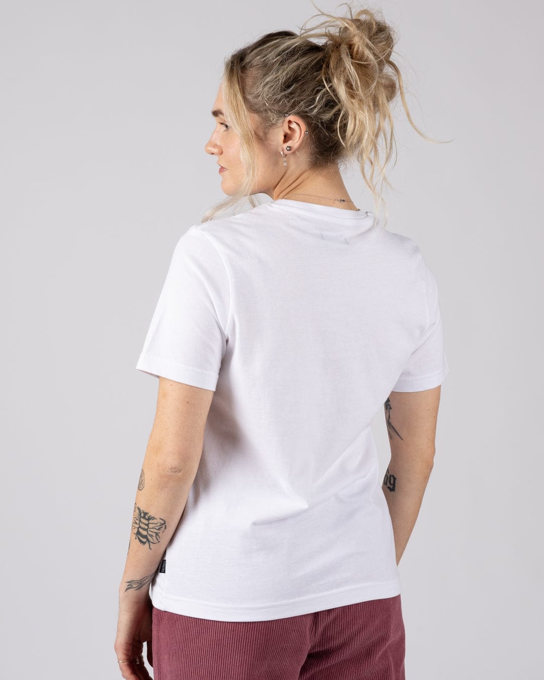 Rainbow Script Womens Short Sleeve T-Shirt in White
