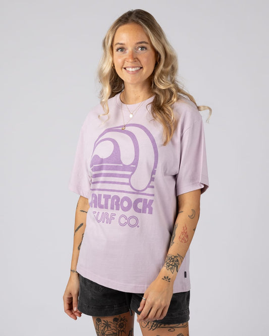 Barrel Surf Womens Short Sleeve Tee in Purple