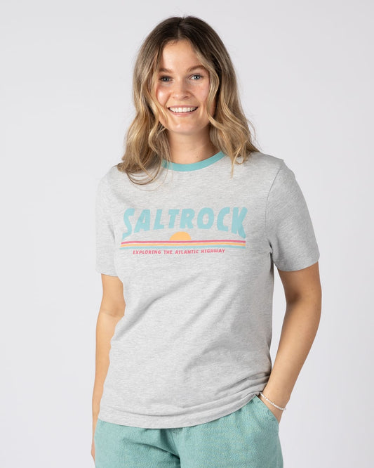 Scape Womens Short Sleeve Tee in Grey
