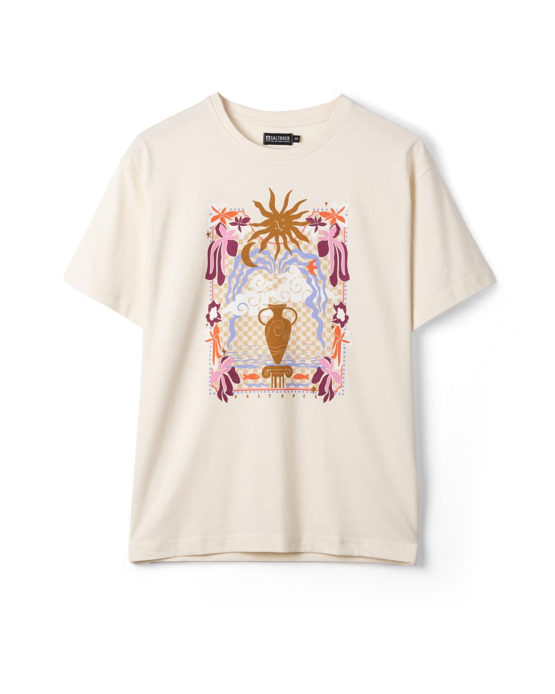 Athena Womens Oversized Short Sleeve T-Shirt in Cream