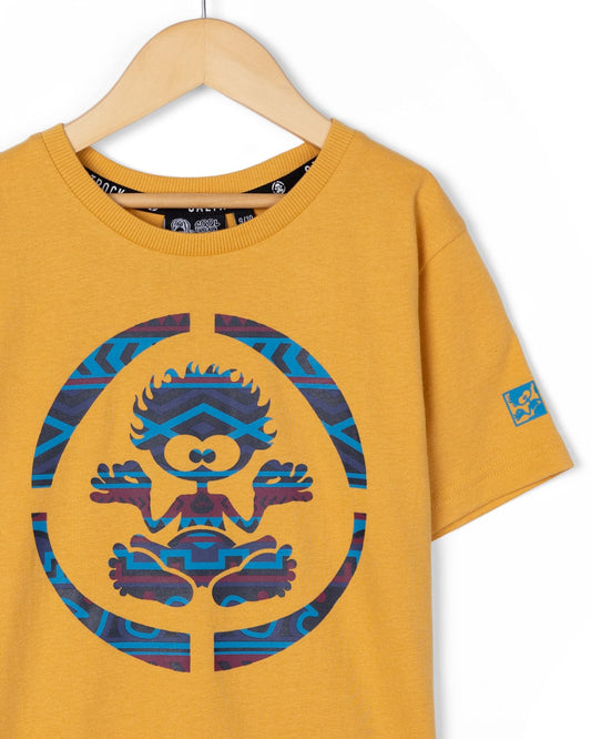 Pattern Target Tok - Kids Short Sleeve T-Shirt - Yellow