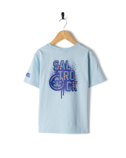 Tok Stencil - Kids Short Sleeve T-Shirt - Light Blue
