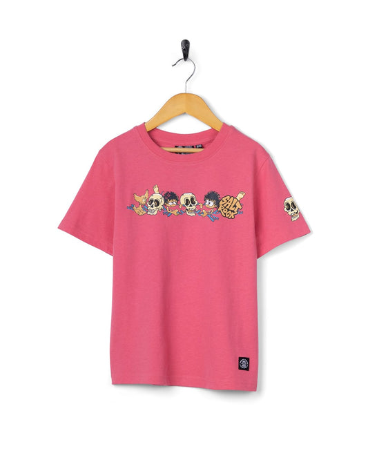 Lush Line Up Kids Short Sleeve Tee Bright Pink - SS26