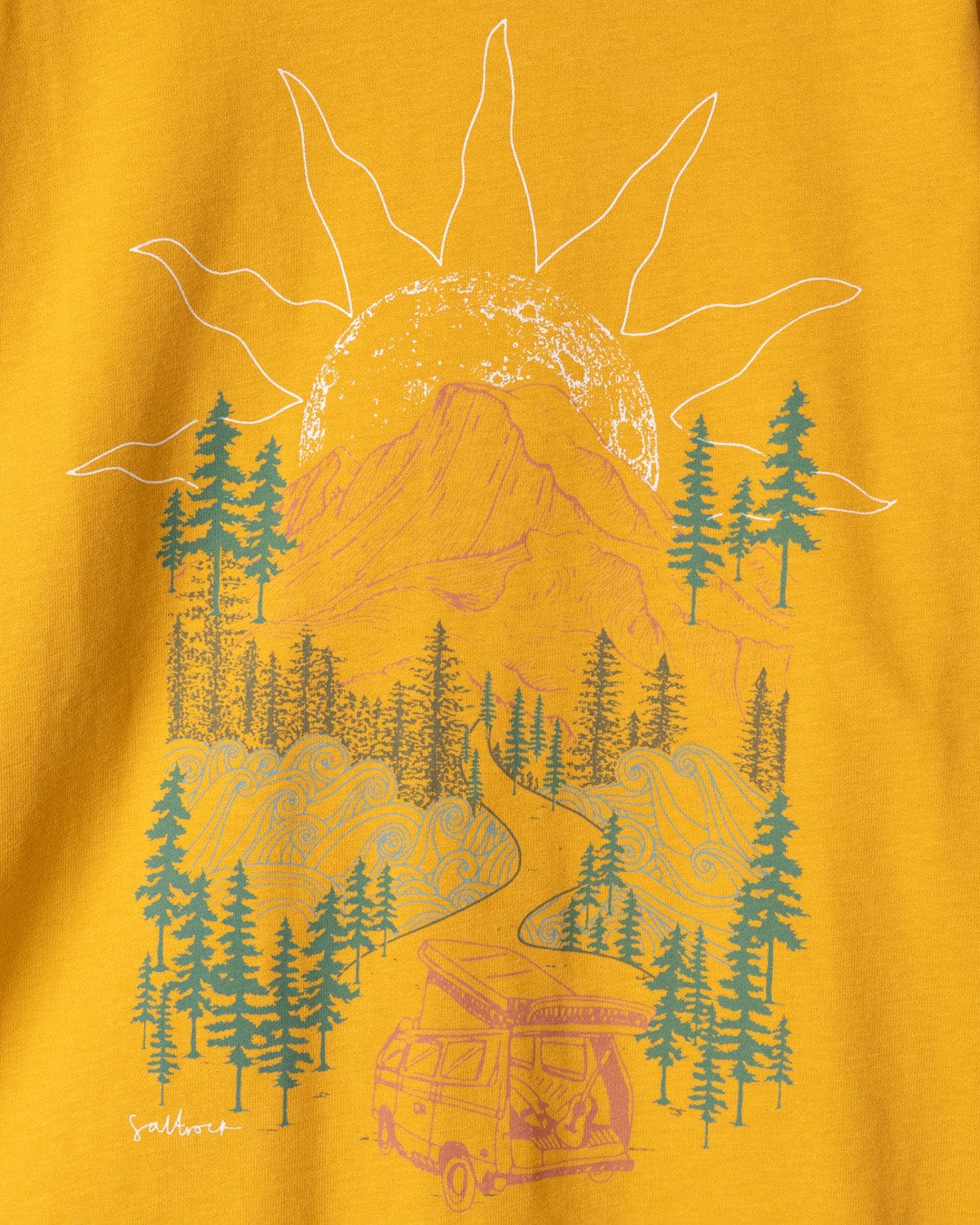 Open Road - Kids Oversized Short Sleeve T-Shirt -Yellow