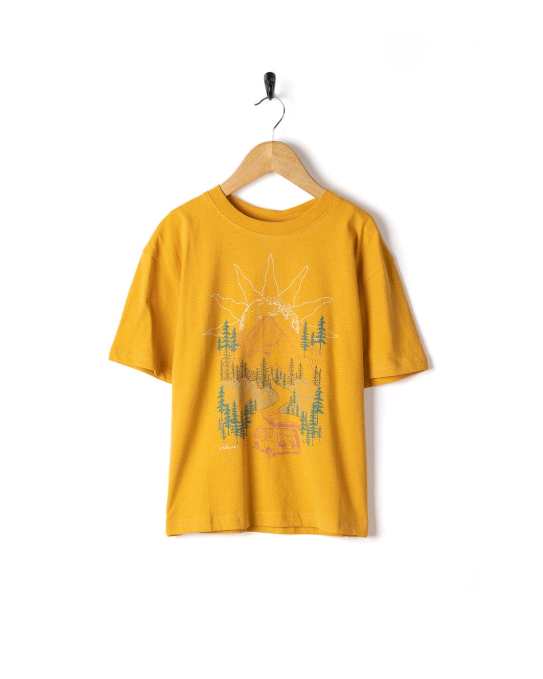 Open Road - Kids Oversized Short Sleeve T-Shirt -Yellow