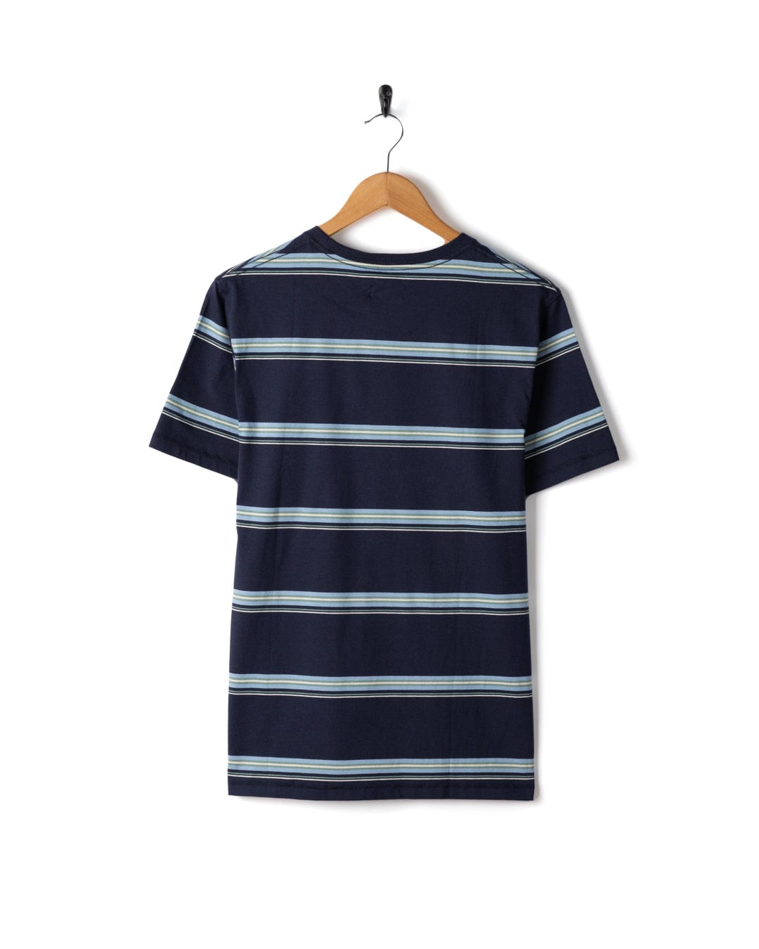 Race - Mens Striped T-Shirt - Blue