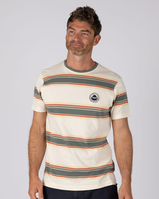 Race Heritage Mens T-Shirt in in Cream/Green