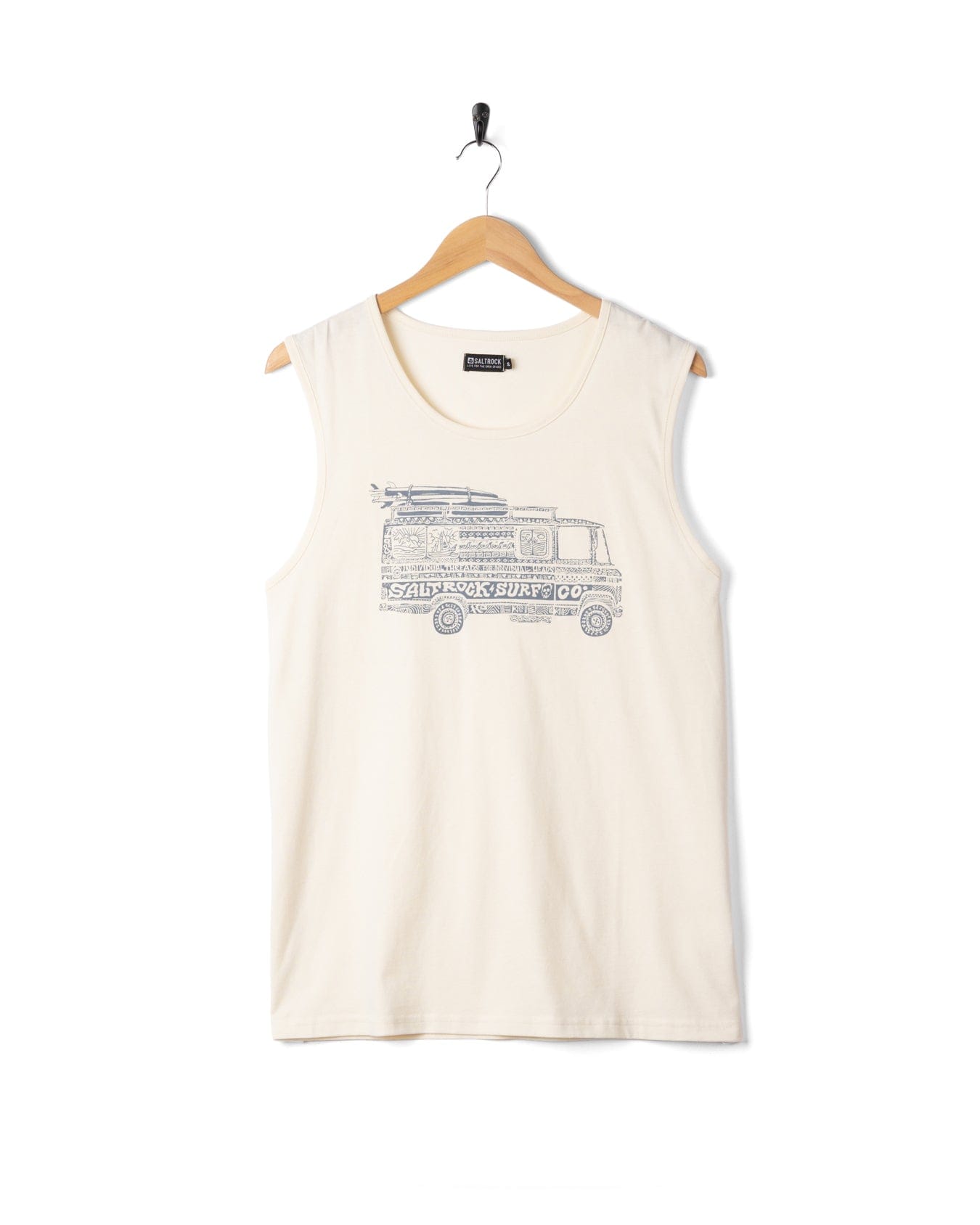 Trail Bus Mens Vest in Cream