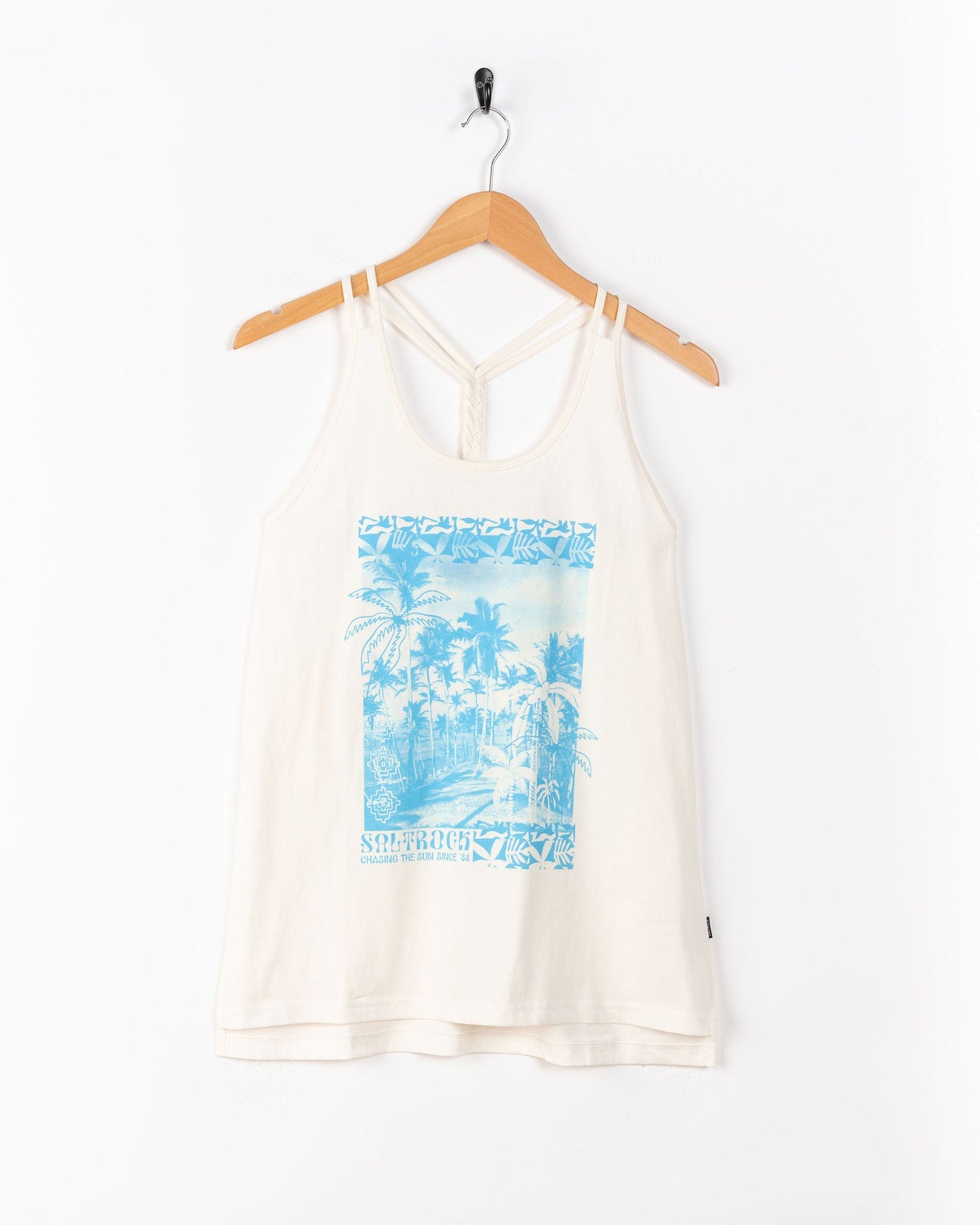 Sway - Womens Plaited Back Vest - White