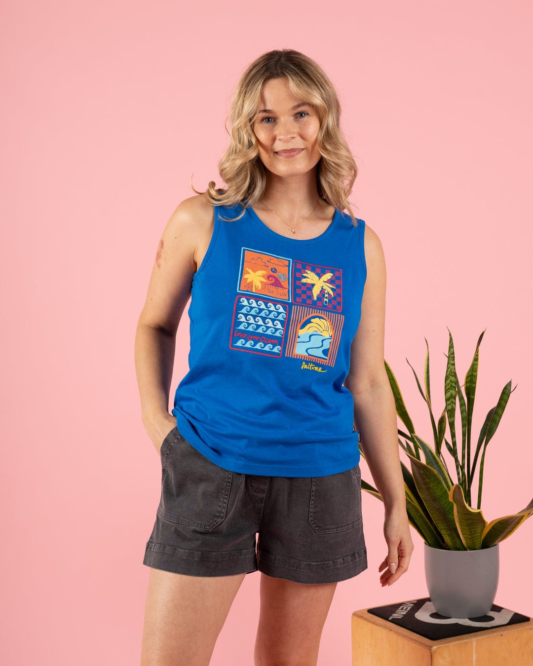 Vacay - Womens Vest - Blue