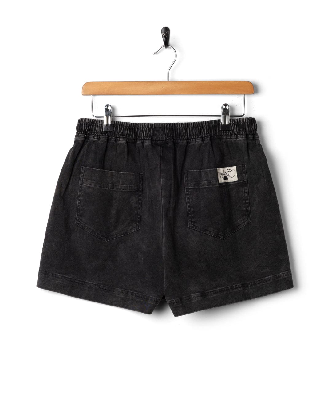 Santano Womens Short in Washed Black