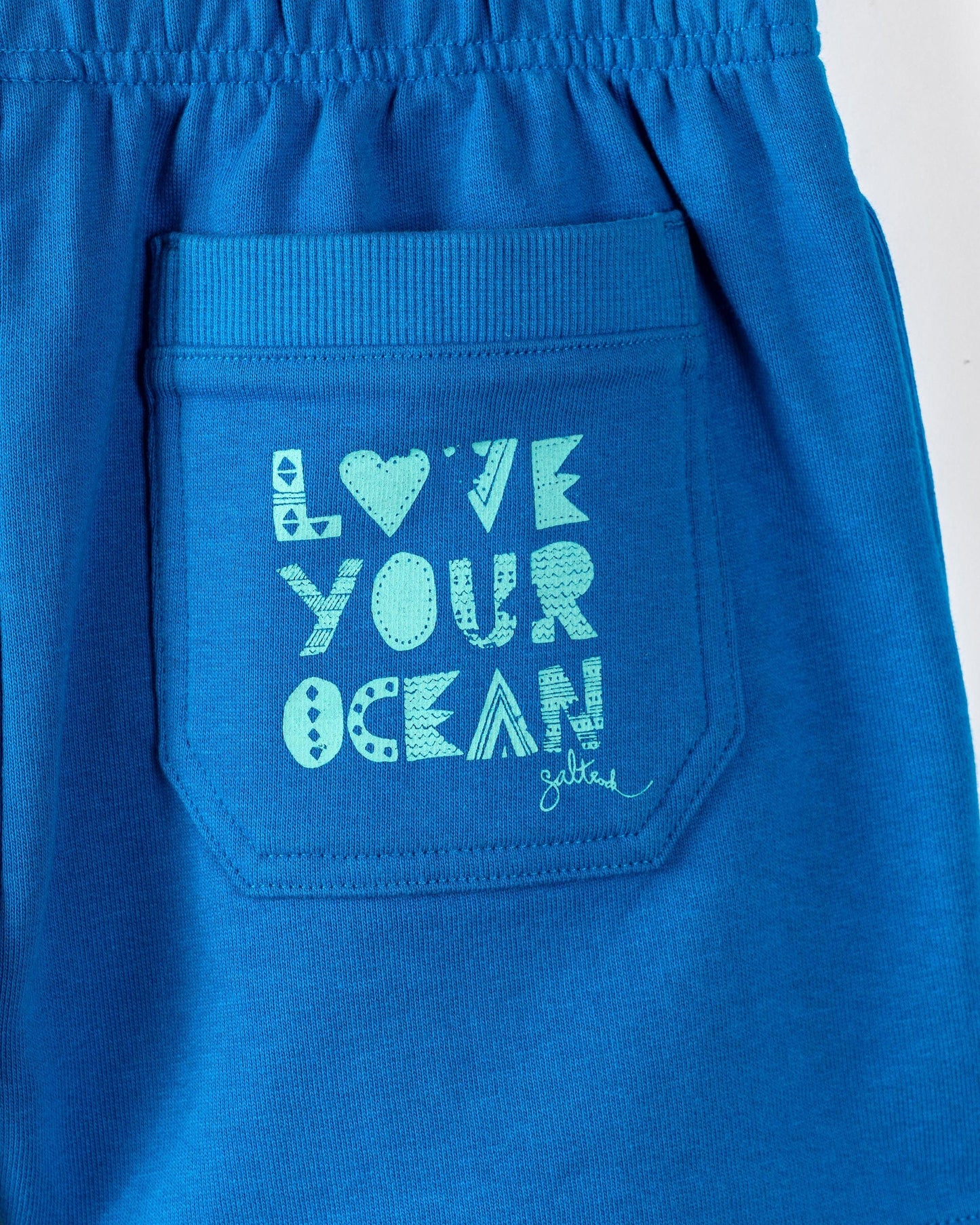Love Your Ocean - Kids Sweat Shorts - Blue