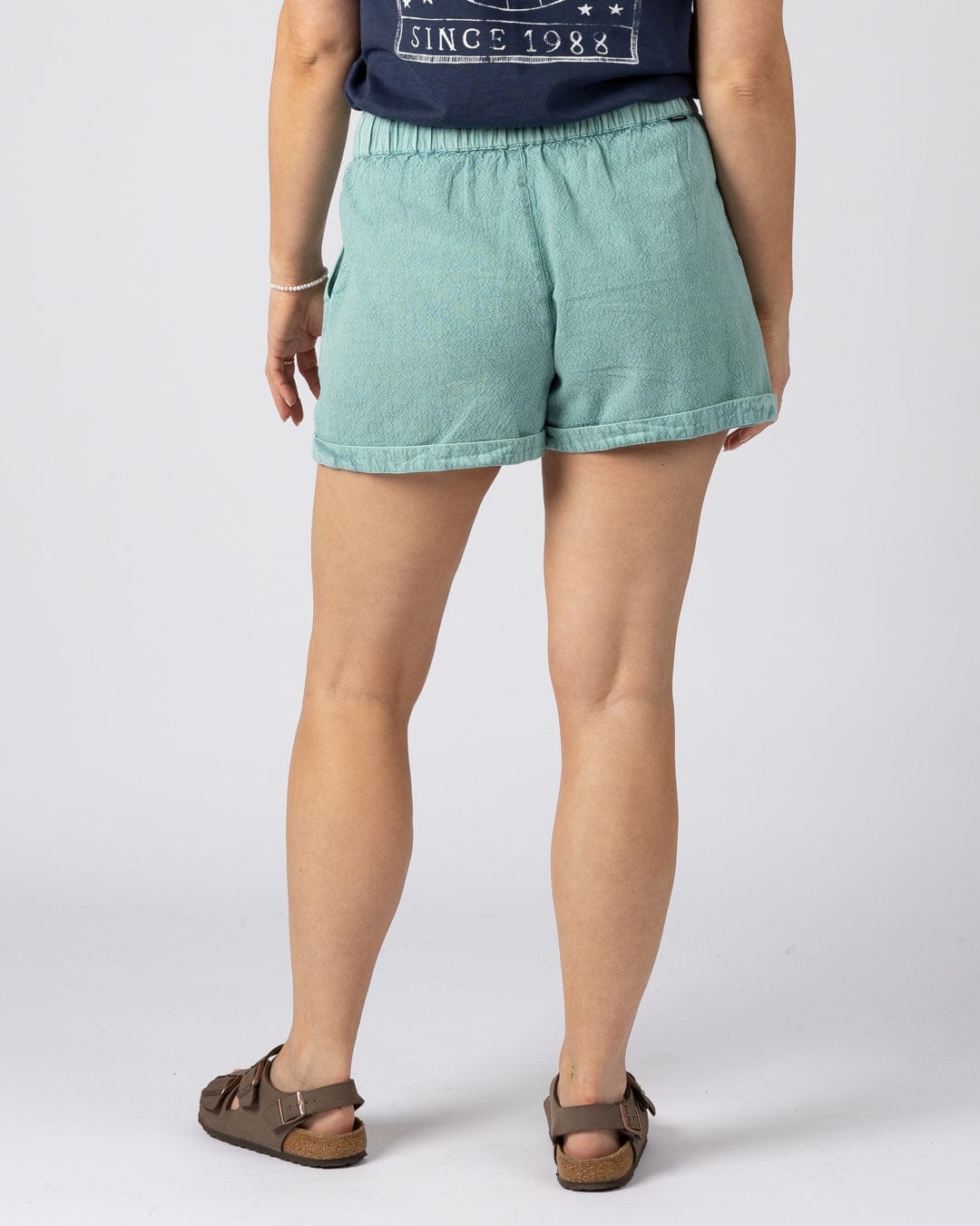 Opie Womens Woven Short in Blue
