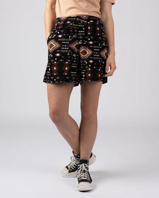 Sabina Womens Woven Short in Dark Grey