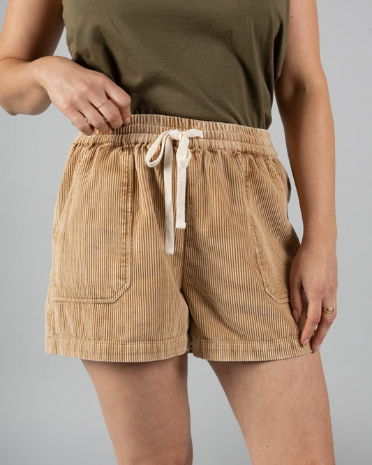 Mel - Womens Cord Shorts - Brown