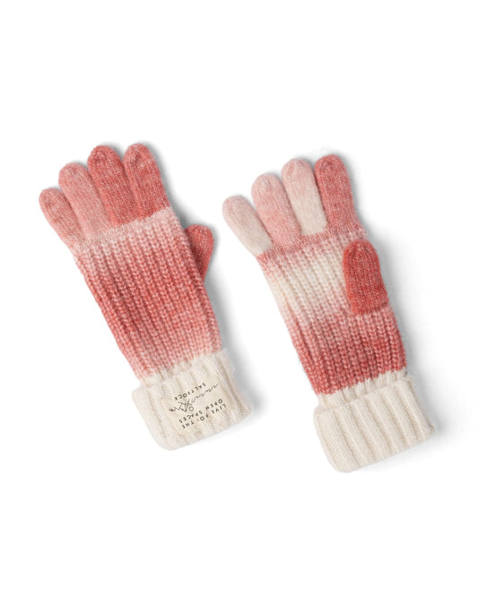 Alba Knitted Gloves in Pink
