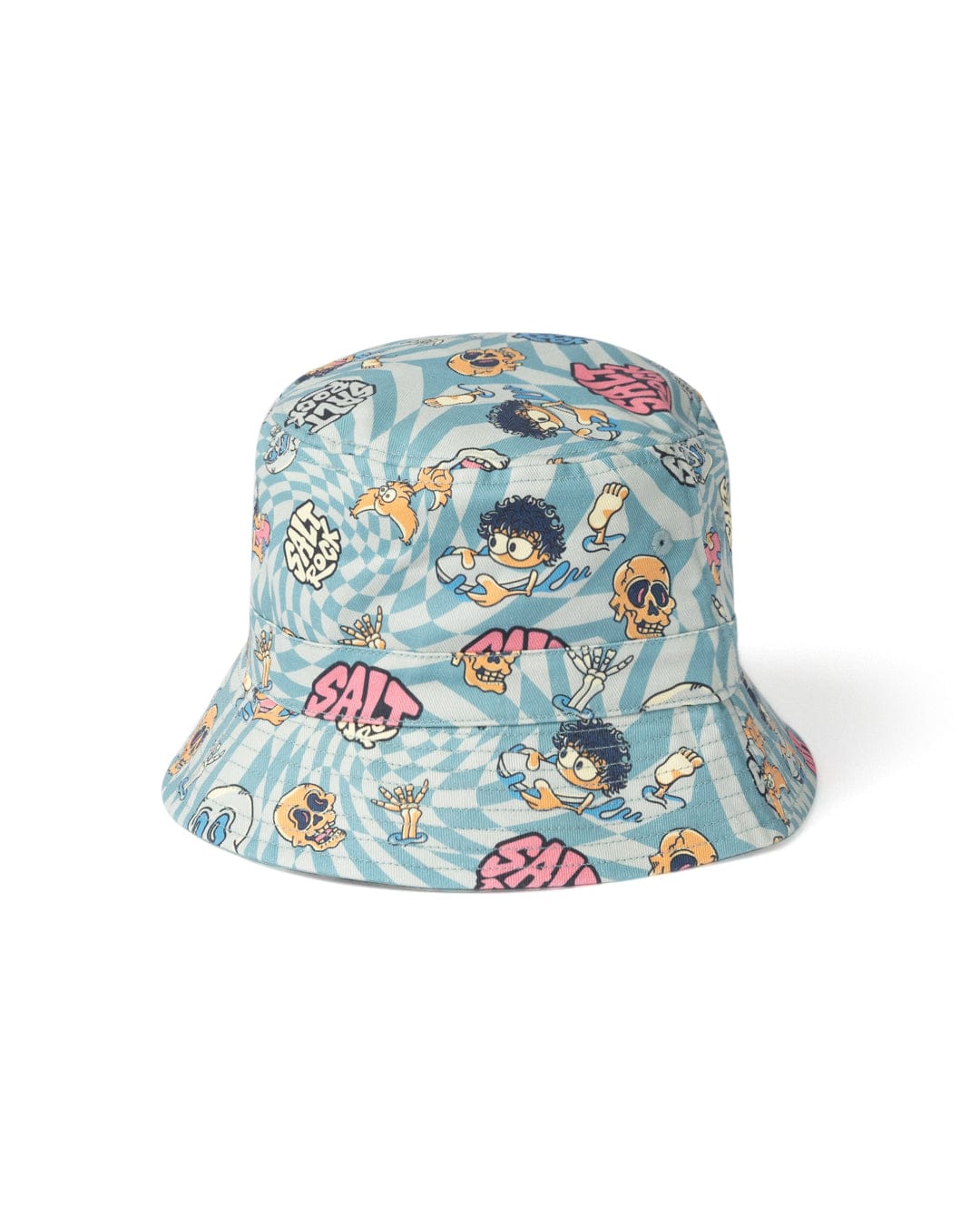 Lush Waves Kids Bucket Hat in Light Blue