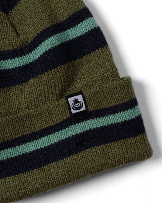 Ok Stripe - Beanie - Green