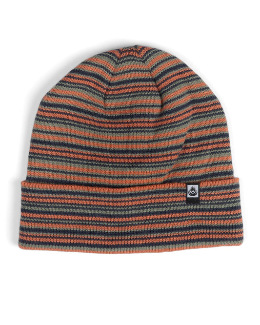 Ok Stripe Beanie in Orange