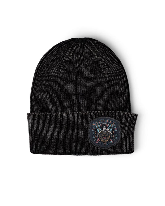 Tiger Tattoo Beanie Hat in Grey