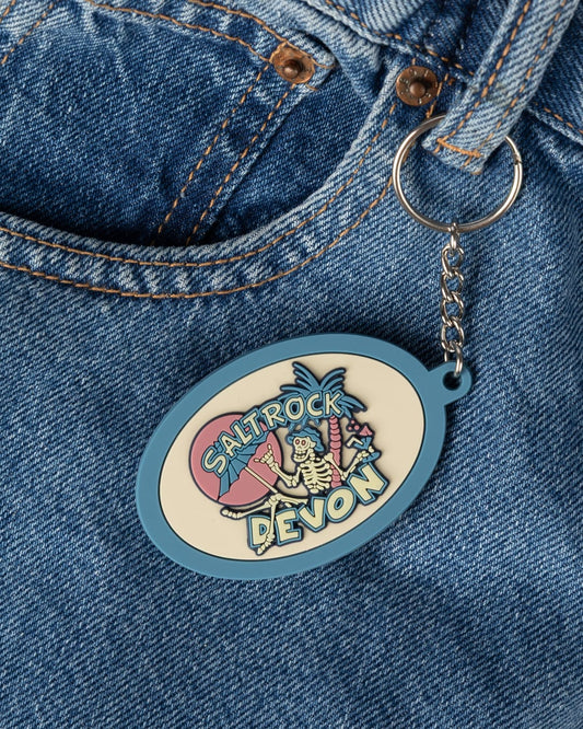 Sip 'N' Dip Devon Key Ring in Bright Blue
